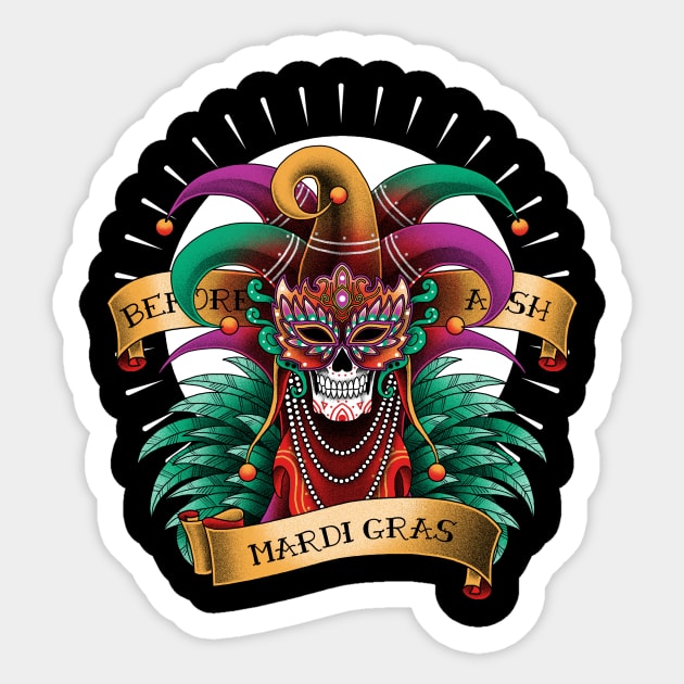Mardi Gras Tattoo Sticker by akawork280
